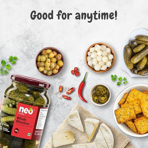 Neo Whole Gherkins Low Fat Sweet and Crunchy Pickles