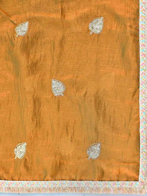 Vasthrlay Shimmer Embroidery Rani Saree