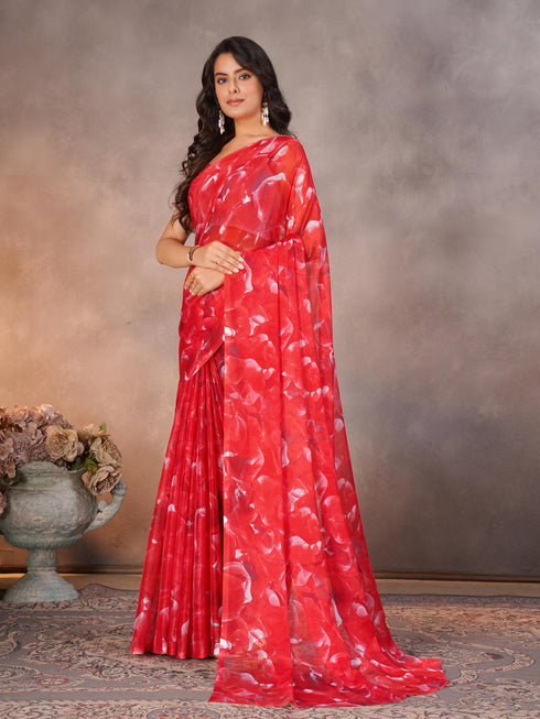 Vasthrlay Chiffon Floral Saree