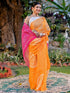 Vasthrlay Bandhani Printed Unstitched Peach Saree