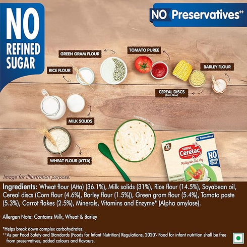 CERELAC Baby Food Cereal | Multigrain Dal Veg
