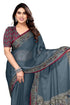 Vasthrlay Fashion Chiffon Georgette Teal Ethnic Wear