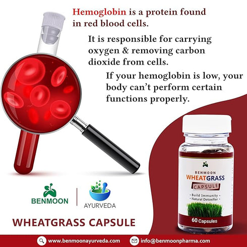 Benmoon Ayurveda Wheat Grass Capsules