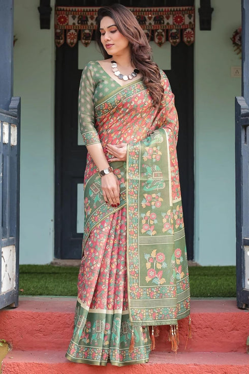 Vasthrlay Cotton Unstitched Blouse Ethnic Wear