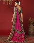 Vasthrlay Georgette Bandhani Unstitched Wine Saree