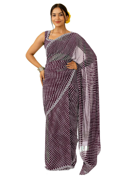 Vasthrlay Fashion Georgette Leheriya Printed Ethnic Wear