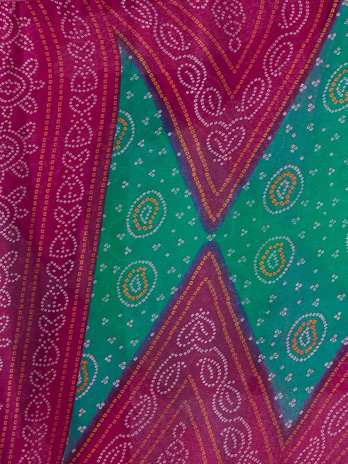 Vasthrlay Bandhani Unstitched 3728s2630n Deep Magenta1