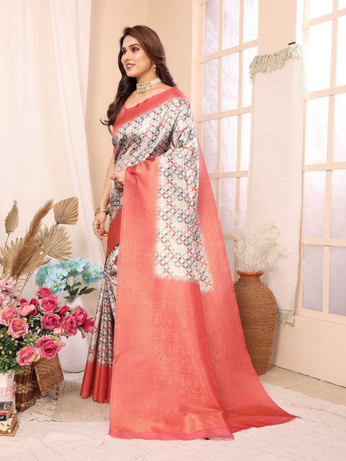 Vasthrlay Kanjivaram Unstitched Saree