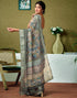 Vasthrlay Womens Cotton Printed Brown Saree
