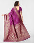 Vasthrlay Banarasi Jacquard Unstitched Red Saree