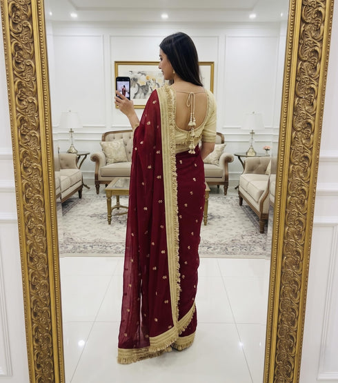 Vasthrlay Georgette Embroidery Saree