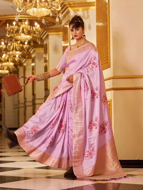 Vasthrlay Banarasi Unstitched Saree