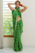 Vasthrlay Fashion Georgette Geometric Green Ethnic Wear