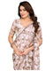 Vasthrlay Brown Unstitched Saree