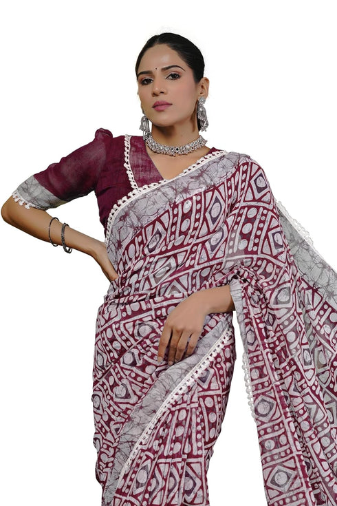 Vasthrlay Fashion Chevron Printed Ethnic Wear