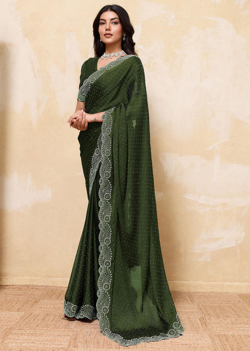 Vasthrlay Maroon Unstitched Saree