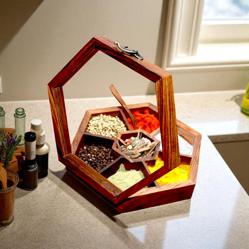 Wooden Spice Box