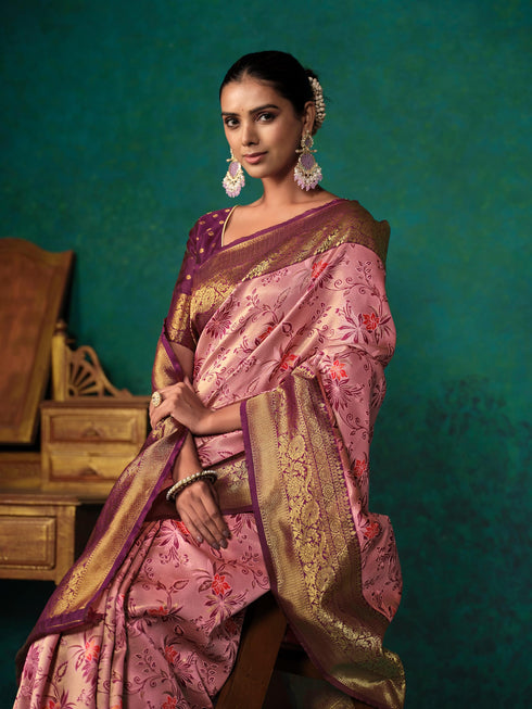 Vasthrlay Banarasi Floral Saree