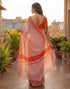 Vasthrlay Womens Printed Unstitched Off White Saree