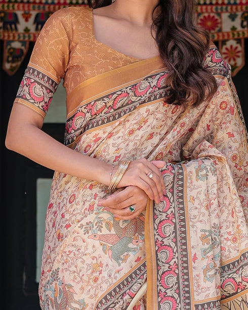 Vasthrlay Handloom Printed Saree