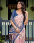Vasthrlay Womens Printed Unstitched Light Green Saree