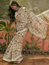Vasthrlay Womens Printed Unstitched Beige Saree