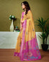 Vasthrlay Printed Pleated Unstitched White Saree