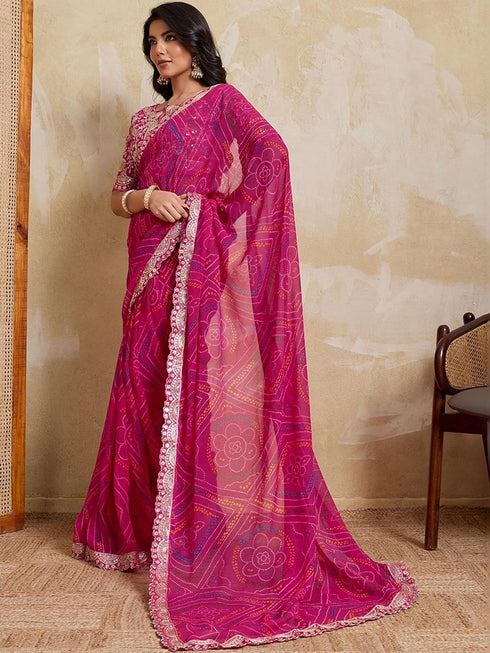 VasthrlayEmbroidered Embellished Wedding Saree