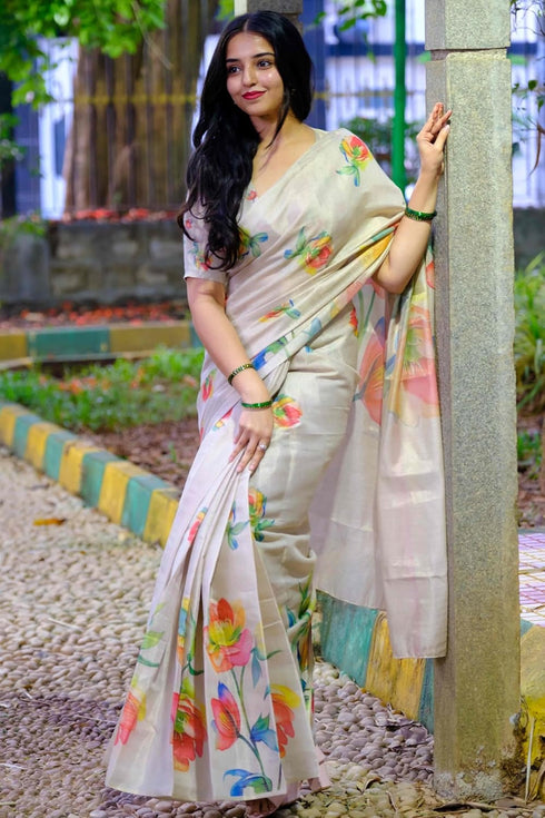 Vasthrlay Digital Chandheri Unstitched Material Az Ys Sasikala Ethnic Wear