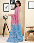 Vasthrlay Womens Printed Unstitched White Saree