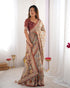 Vasthrlay Handloom Grey Beige Traditional Saree