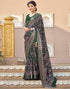 Vasthrlay Printed Traditional Patola Inspired Navyblue