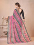 Vasthrlay Orange Georgette Unstitched Saree