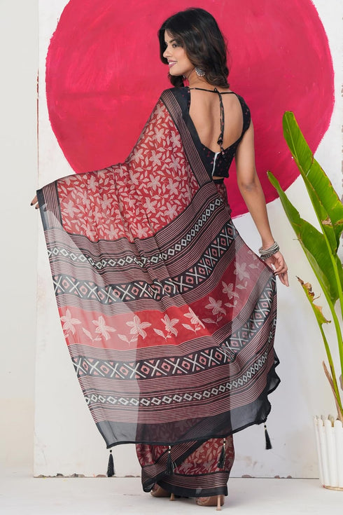 Vasthrlay Fashion Chiffon Printed Ethnic Wear