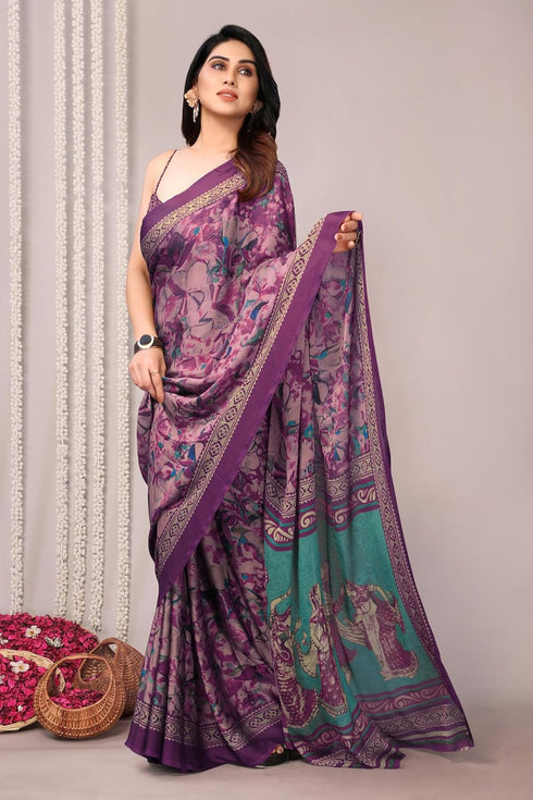 Vasthrlay Fashion Chiffon Printed Ethnic Wear