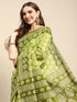 Vasthrlay Cotton Printed Mulmul Blue Saree