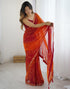 Vasthrlay Chiffon Printed Unstitched Pink Saree