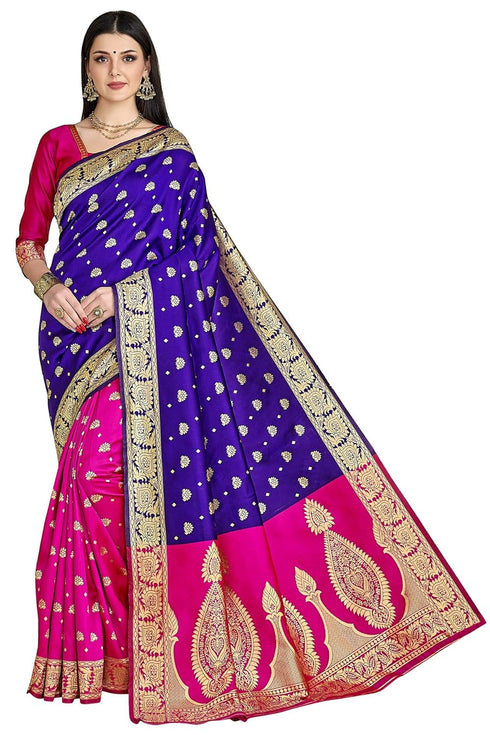 Vasthrlay Banarasi Peach Ethnic Wear