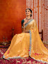 Vasthrlay Georgette Embroidery Olive Saree