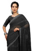 Vasthrlay Fashion Georgette Stripes Navy Ethnic Wear