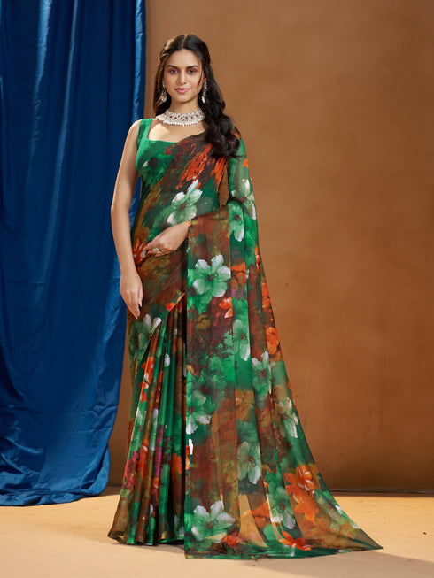 Vasthrlay Chiffon Floral Saree