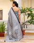 Vasthrlay Womens Printed Unstitched Maroon Saree