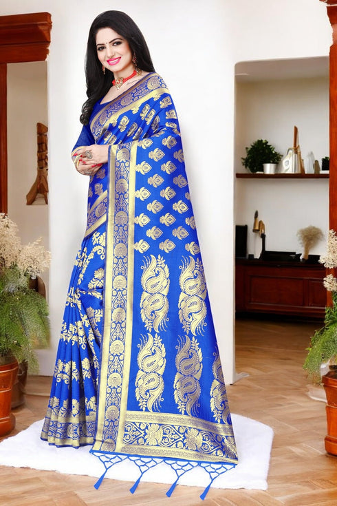 Vasthrlay Banarasi Traditional Unstitched Saree