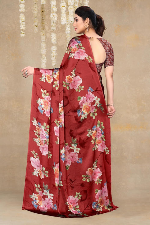 Vasthrlay Fashion Chiffon Printed Dusty Ethnic Wear