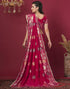 Vasthrlay Kanjivaram Banarasi Unstitched Red Saree