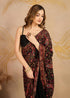 Vasthrlay Georgette Embroidery Unstitched Black Ethnic Wear
