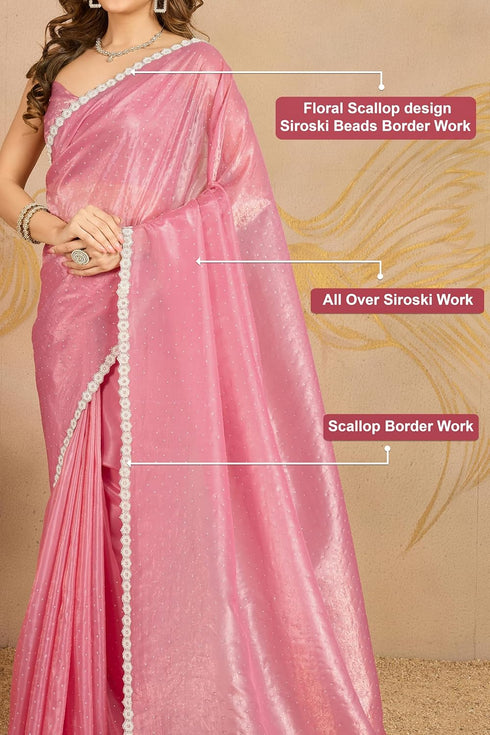 Vasthrlay Siroski Unstitched Morpeach Ethnic Wear