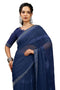 Vasthrlay Fashion Georgette Stripes Navy Ethnic Wear