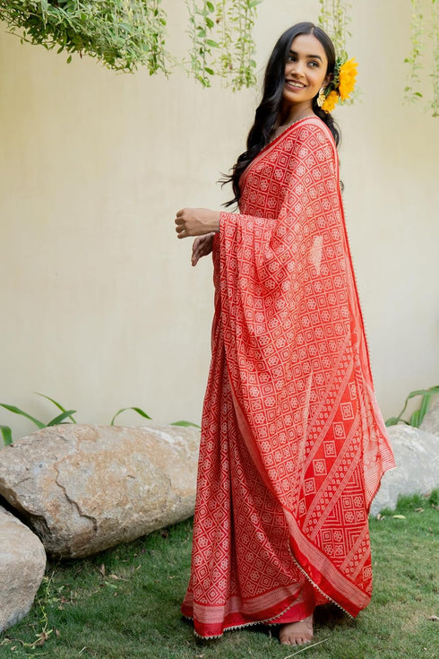 Vasthrlay Fashion Georgette Leheriya Turquoise Ethnic Wear