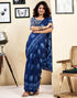 Vasthrlay Womens Printed Unstitched Dark Green Saree